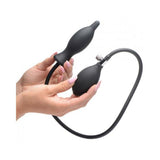 Dark Inflator Silicone Inflatable Anal Plug Black