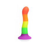 Proud Rainbow Silicone Dildo With Harness
