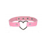 Dark Heart Chrome Heart Choker - Pink