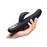 Bling Bunny 10X Flexing Silicone Rabbit Vibrator Black