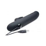 Bling Bunny 10X Flexing Silicone Rabbit Vibrator Black