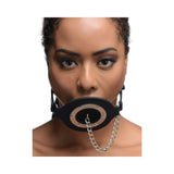 Pie Hole Silicone Feeding Gag Black O/S