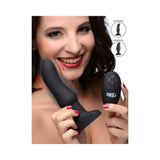 10X Inflatable Vibrating Curved Silicone Anal Plug