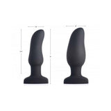 10X Inflatable Vibrating Curved Silicone Anal Plug
