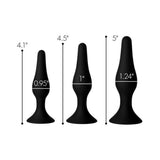 Triple Spire Tapered Silicone Anal Trainer Set