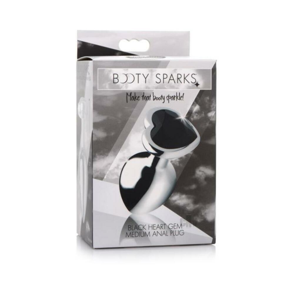 Black Heart Gem Anal Plug - Medium
