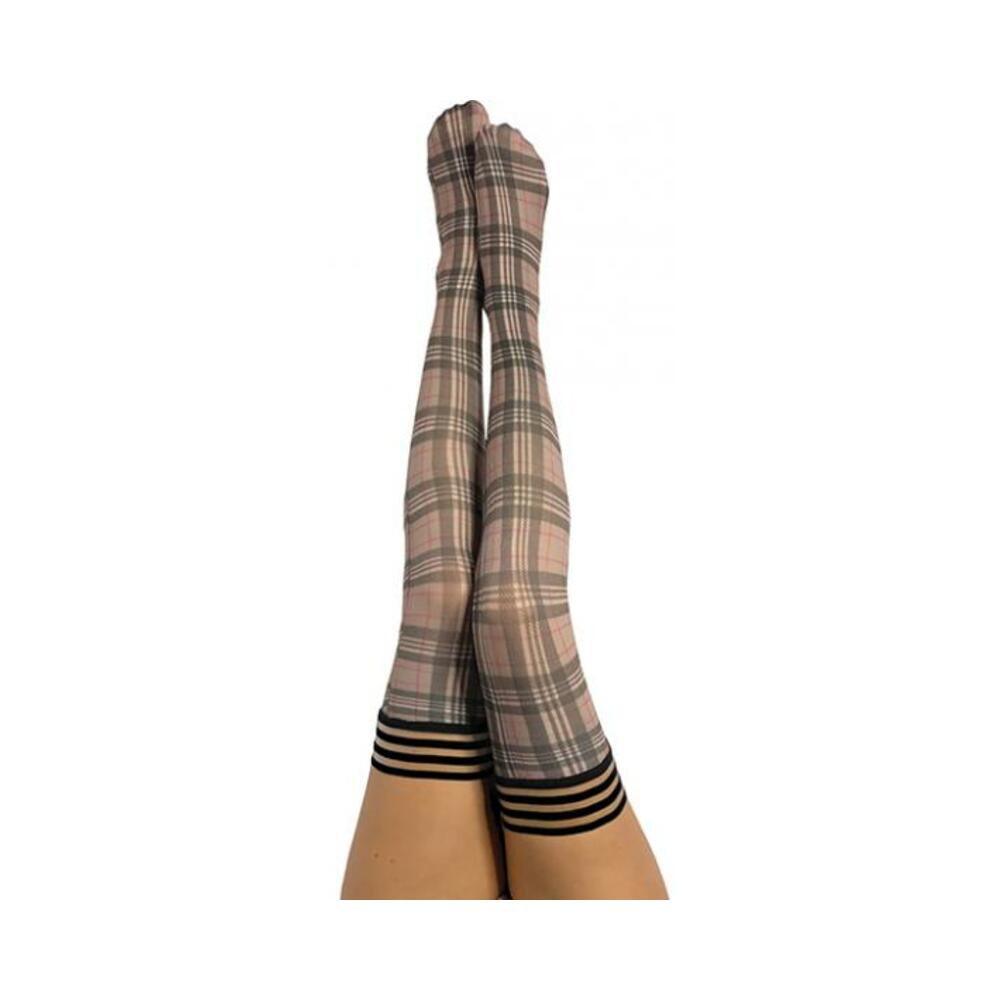 Kixies Lori Tan/grey Plaid - Size B