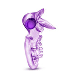 Lick It Vibrating Double Strap Cock Ring Purple