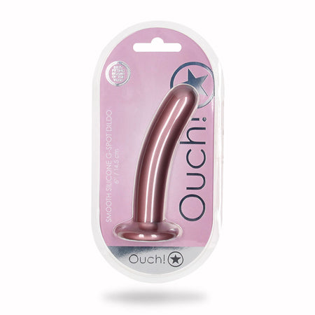 Shots Ouch 6' Smooth G-Spot Dildo - Rose Gold