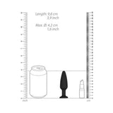 Ouch Cone-shaped Diamond Butt Plug - Black