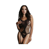 Shots Le Desir Fence Suspender Bodystocking Black O/s