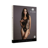 Shots Le Desir Fence Suspender Bodystocking Black O/s