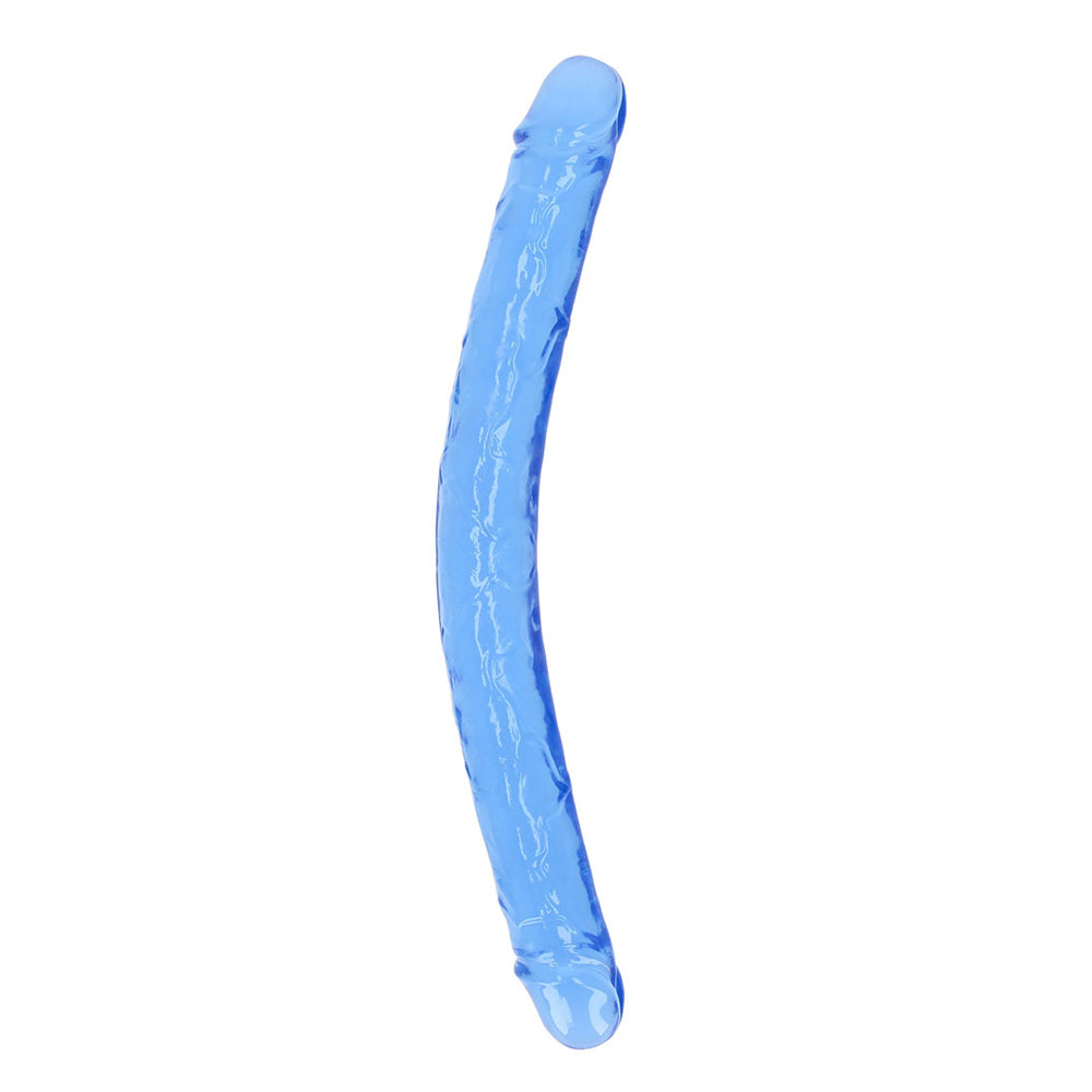 Realrock Crystal Clear Double Dong 18'' Blue