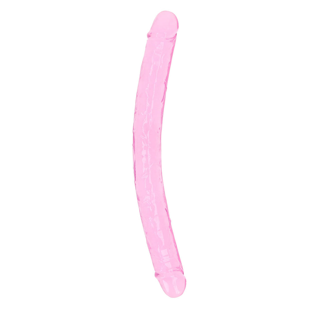 Realrock Crystal Clear Double Dong 18'' Pink