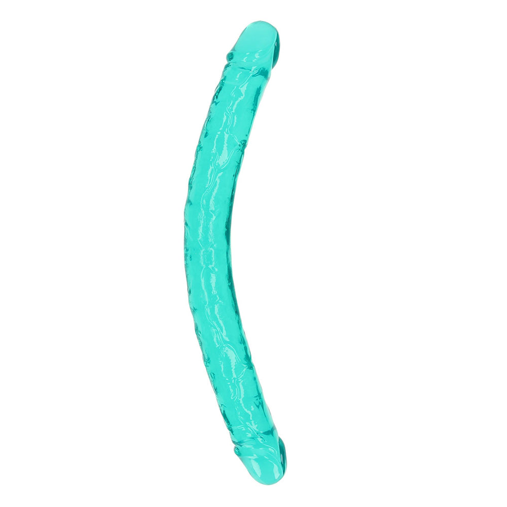 Realrock Crystal Clear Double Dong 18'' Turquoise