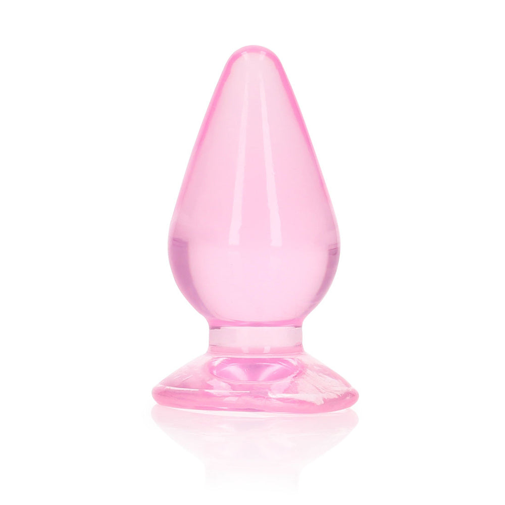 Realrock Crystal Clear Anal Plug 3.5'' Pink