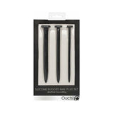 Shots Ouch Urethral Sounding Silicone Rugged Nail Plug Set - Black
