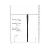 Shots Ouch Extra Long Urethral Sounding Silicone Vibrating Bullet Plug - Black