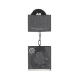 Shots Ouch Denim Metal Handcuffs - Black