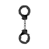 Shots Ouch Denim Metal Handcuffs - Black