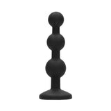 Ouch! Silicone Beaded Diamond Butt Plug - Black