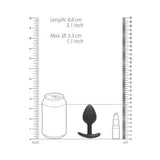 Ouch! Large Diamond Butt Plug With Handle - Black