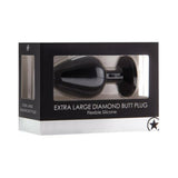 Extra Large Diamond Butt Plug Black