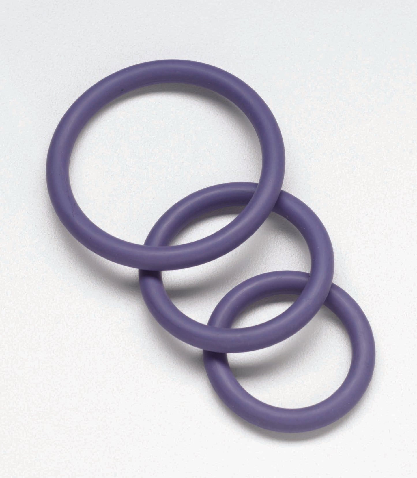 Spartacus Nitrile Cock Ring Set - Purple Pack of 3