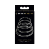Sportsheets Rubber Rings 4 Pack Black