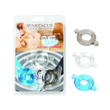 Elastomer Cock Ring (blk,blu,clr/3)