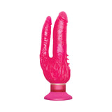 Waterproof Wall Bangers Double Penetrator Pink Suction Cup