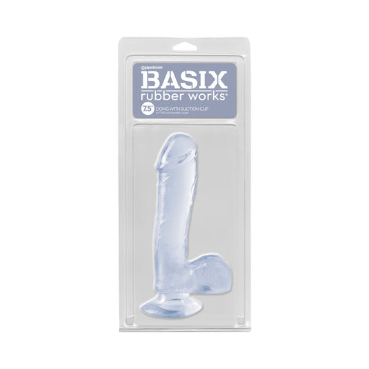 Basix 7.5 Dong Thick W/suction Clear