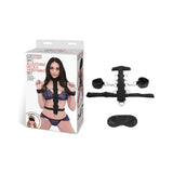 Lux Fetish Adjustable Neck & Wristraint Set Black