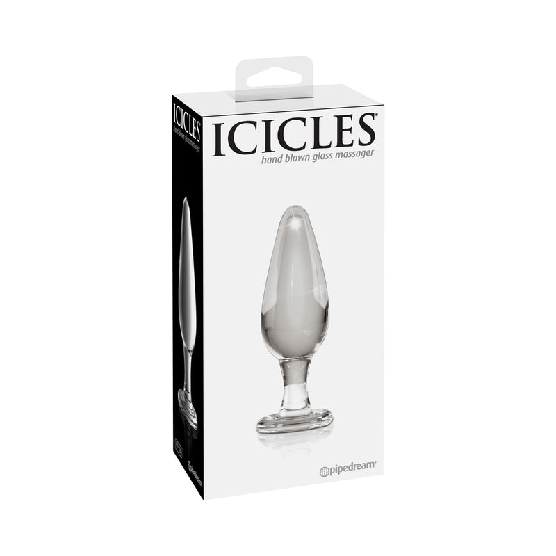 Icicles No 26 Glass Butt Plug Clear