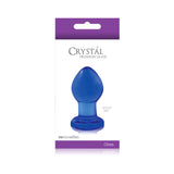 Crystal Premium Glass Plug - Small - Clear Blue