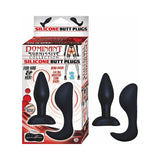 Dom. Sub. Coll Silicone Butt Plugs (Blk)