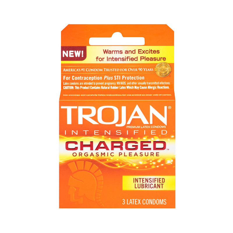 Trojan Charged W/intensified Lubricant Condoms (3 Pack)