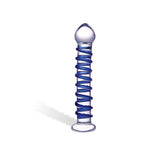 Glas Blue Spiral Glass Dildo