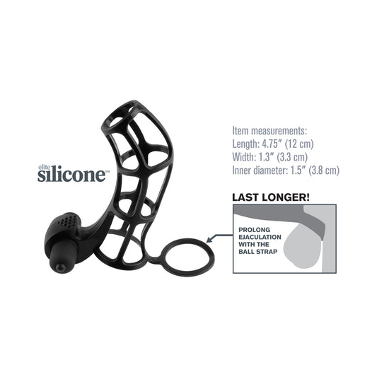 Deluxe Silicone Power Cage - Black