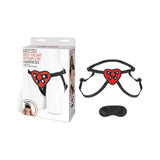 Lux Fetish Red Heart Strap On Harness O/S