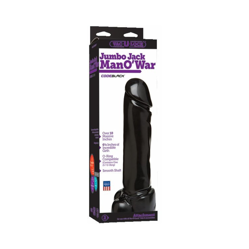 Vac U Lock Code Black Jumbo Jack Man O War 10 inches