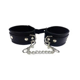 Rouge Leather Ankle Cuffs Black