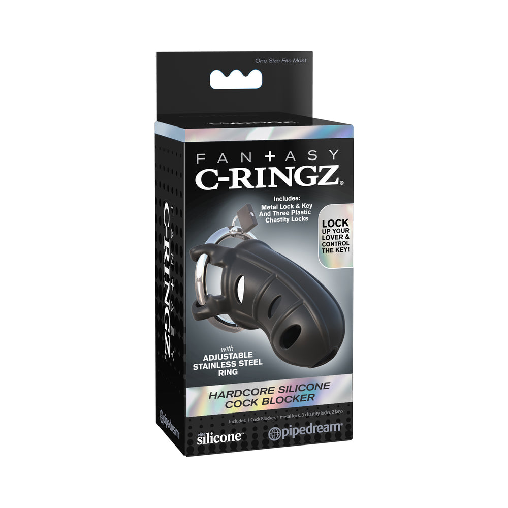 Fcr Hardcore Silicone Cock Block Black
