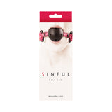 Sinful Adjustable Vinyl Ball Gag - Pink