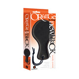 The 9's, Orange Is The New Black, Spanky Junior Paddle Faux Leather, Black With Furry Orange Lining