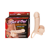 Get It On! Inflatable Strap-on 21' Penis-flesh