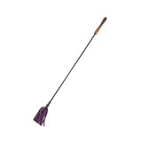 Rouge Riding Crop With Rounded Wooden Handle Purple