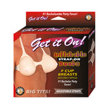 Get It On Inflatable Strap On Boobs Beige
