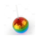 Rainbow Disco Ball Cup