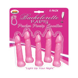 Bachelorette Party Pecker Party Candles - Pink Pack of 5